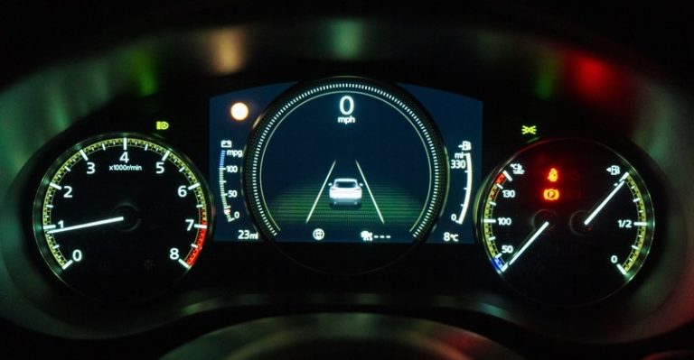 Image de tableau de bord d'une voiture - design de notification